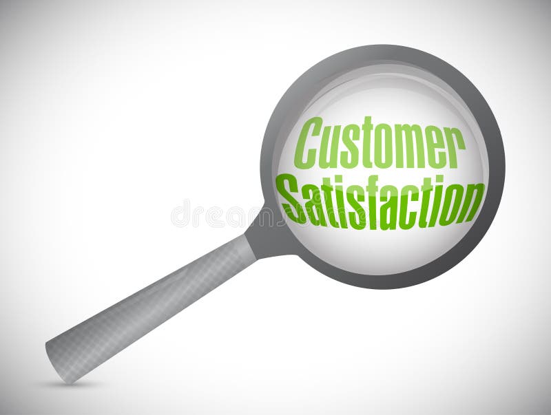 Customer satisfaction under inspection. royalty free illustration