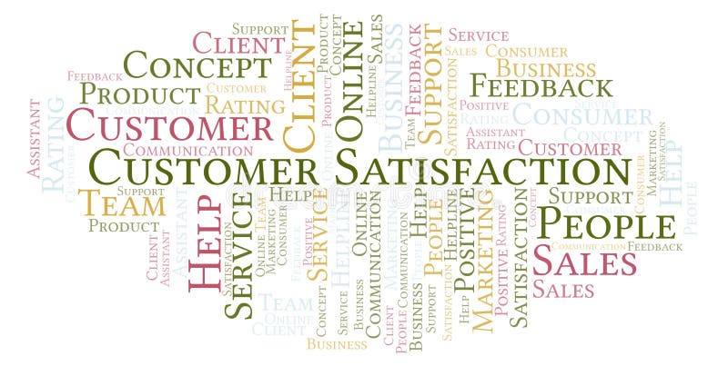 Customer Satisfaction word cloud. vector illustration
