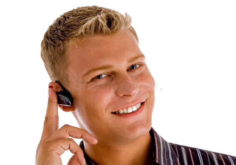 Handsome Customer Service Busy on Phone Call Stock Image Image of boss, headset 7117963