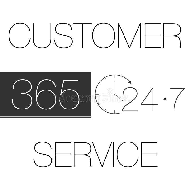 Customer Service 365 7 24 Stock Vector Illustration Of Assistance