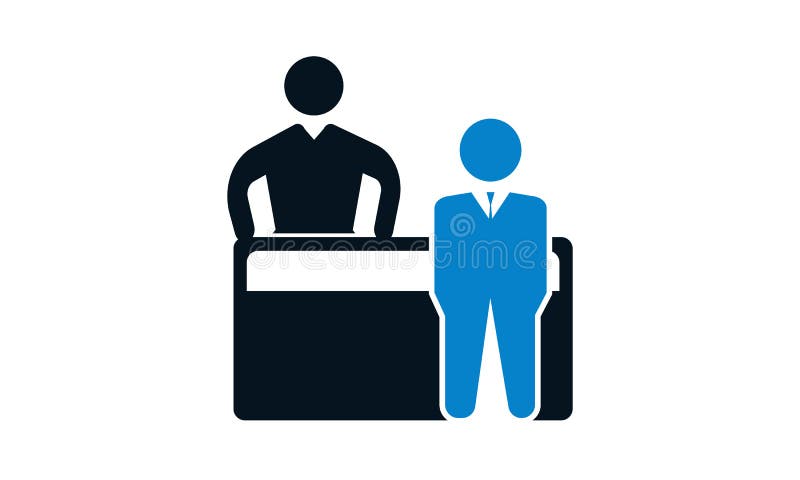 Customer Service Desk Vector Icon Stock Illustration