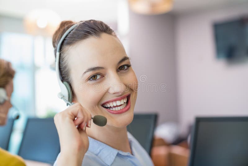 Working in a call centre stock photo. Image of employment 9373706