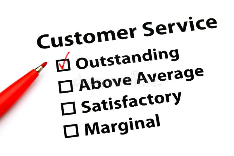 Customer Service Performance Form Stock Image Image of marginal