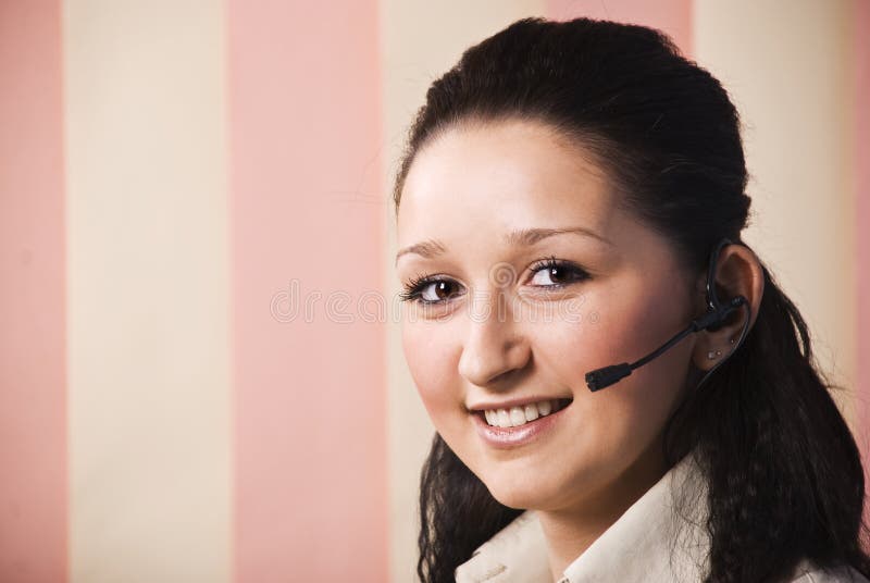 Customer service young woman royalty free stock image Customer service young woman royalty free stock image