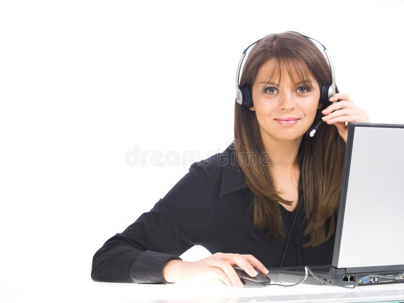 Fată de asistență pentru clienți royalty free stock photo