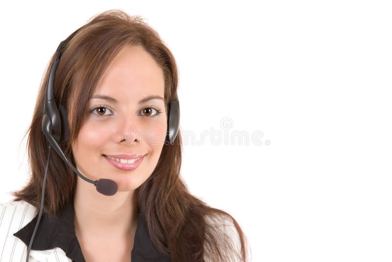 Fată de asistență pentru clienți stock image
