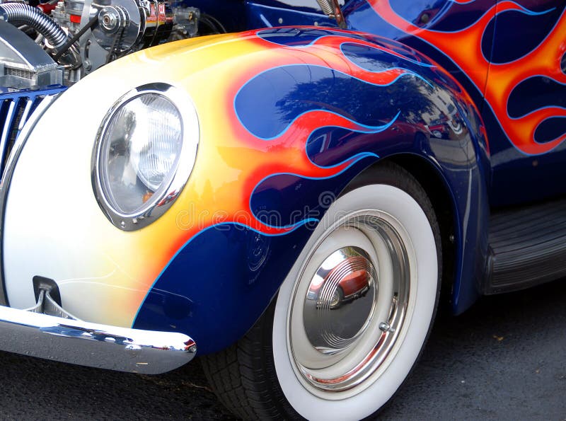 Customized pinstripe car stock image. Image of collectors 3618499