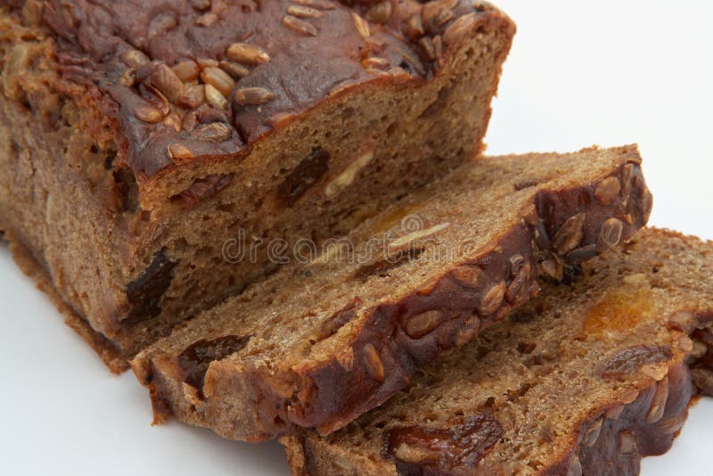 Cut brown bread with ingredients