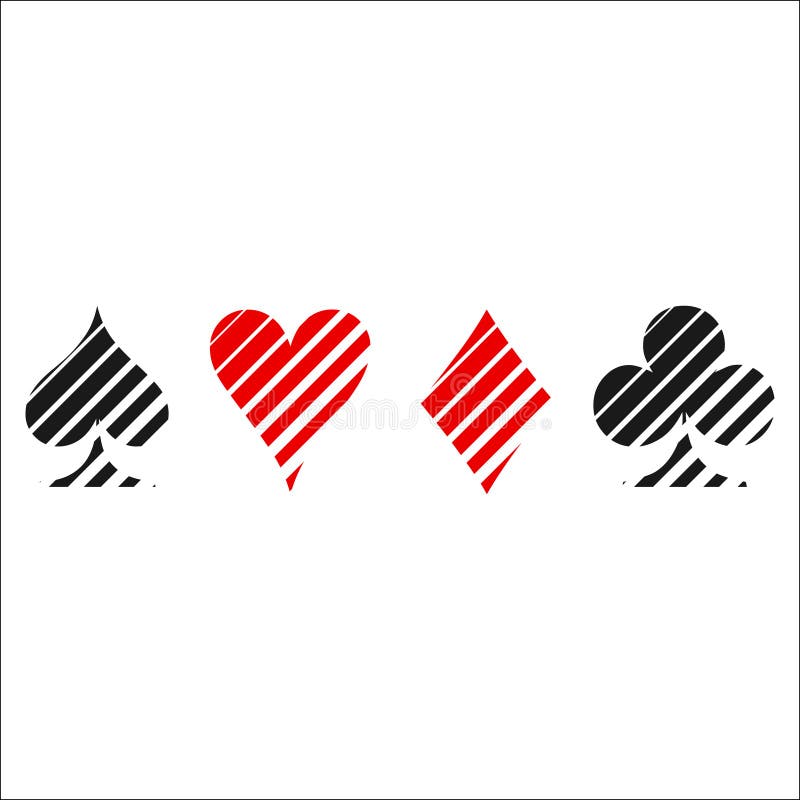 Cut card suit icon vector, playing cards symbols vector vector illustration