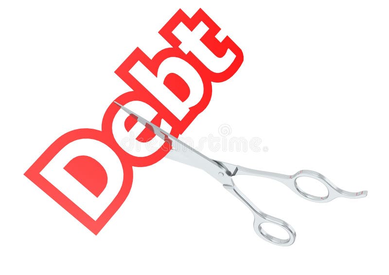 Cut debt stock illustration. Illustration of label, debt 32081106