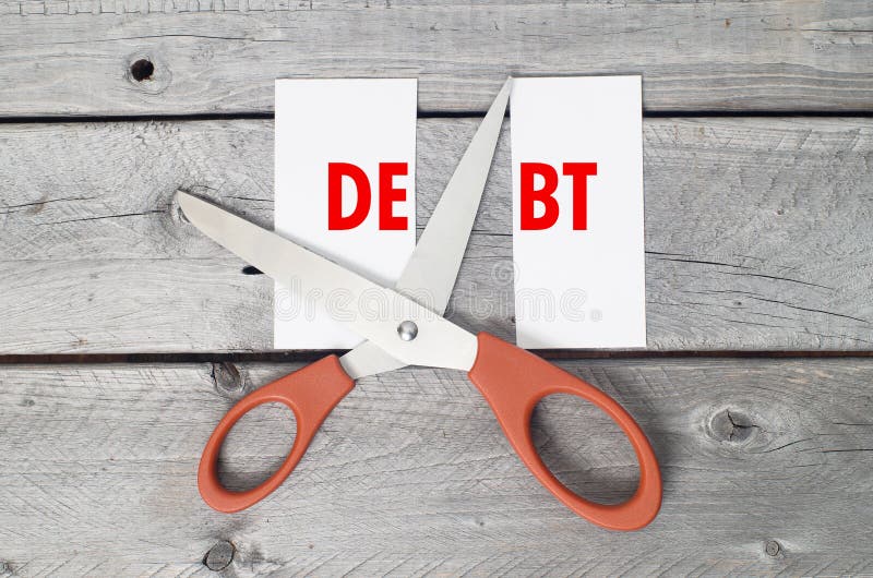 Cut debts concept stock image. Image of budget, losing 51554129
