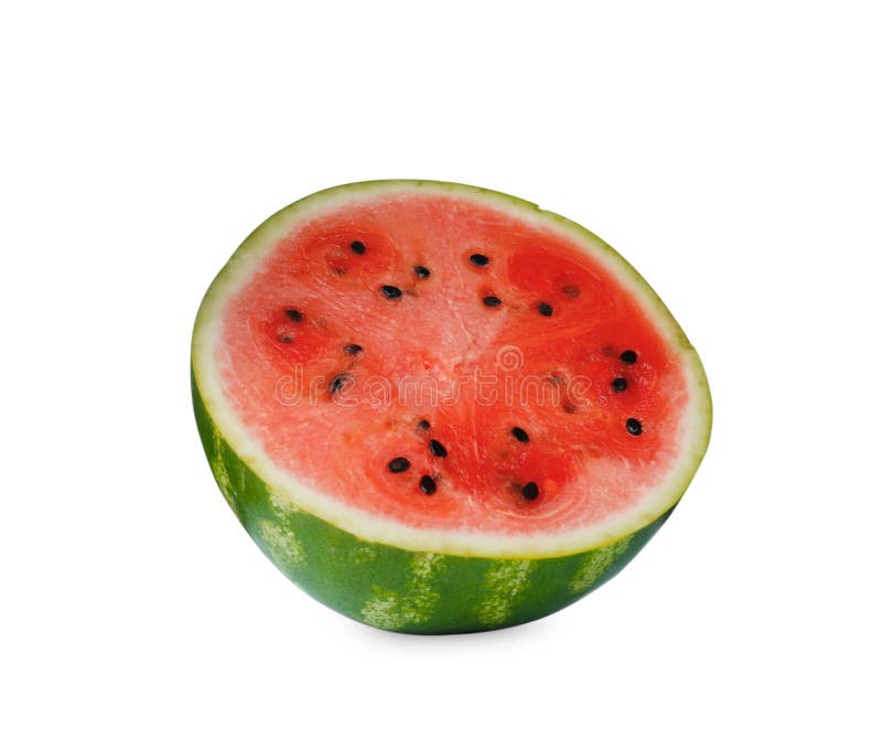 Cut Delicious Ripe Watermelon Isolated On White Stock Image Image Of
