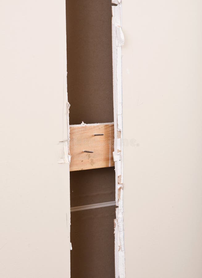 Cut Drywall Off Wall in House Stock Image Image of contractor