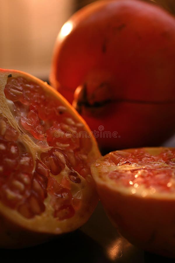 Cut fresh pomegranate