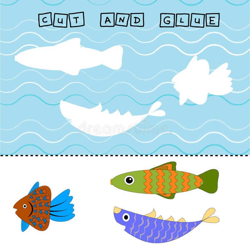 CUT and GLUE stock illustration. Illustration of logic - 225501725