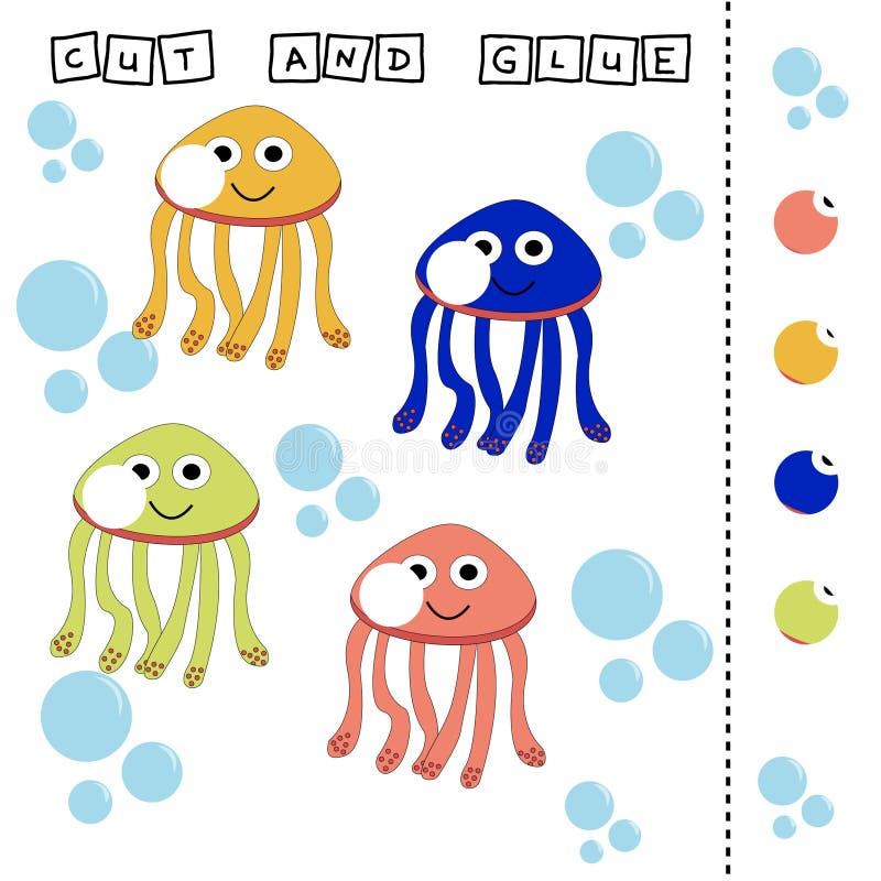 CUT and GLUE stock illustration. Illustration of cutout - 238497716