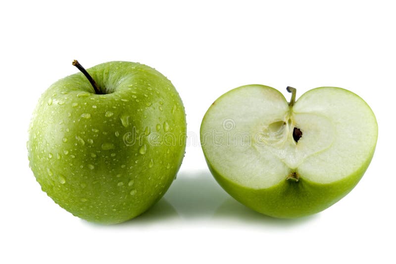 Cut green apple