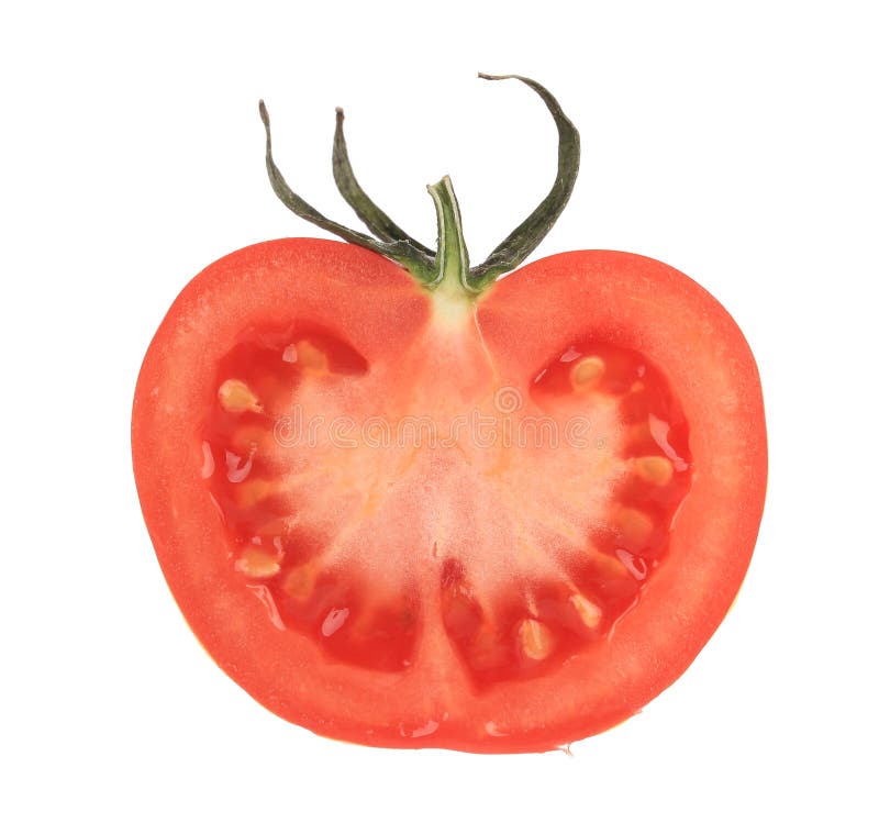 Cut half tomato.