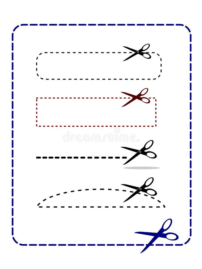 Cut here royalty free illustration