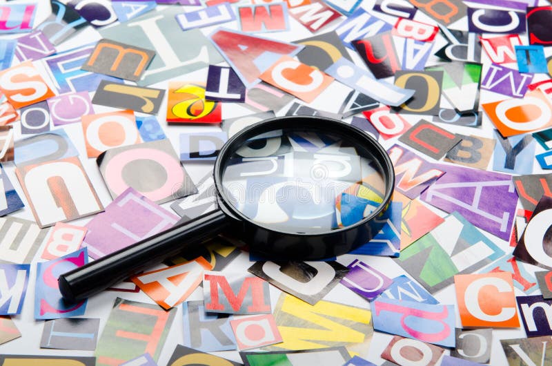 Cut letters from newspapers royalty free stock image