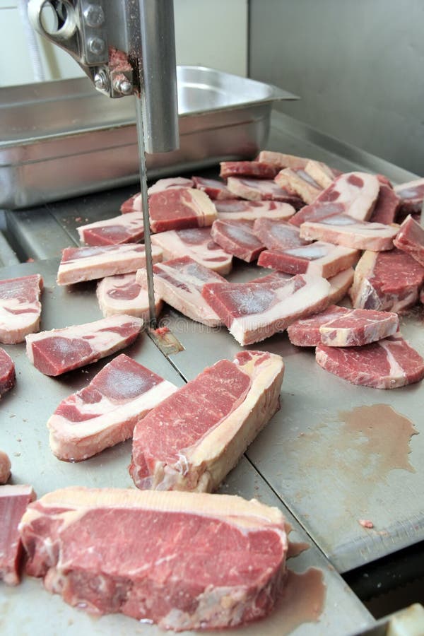 Cut of meats in butcher