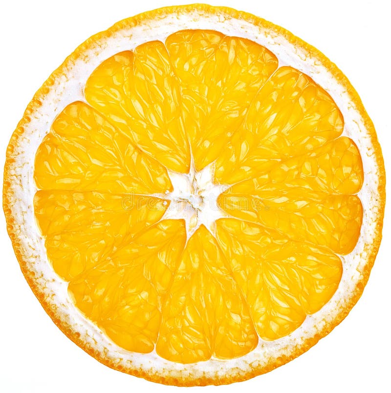 Cut through orange