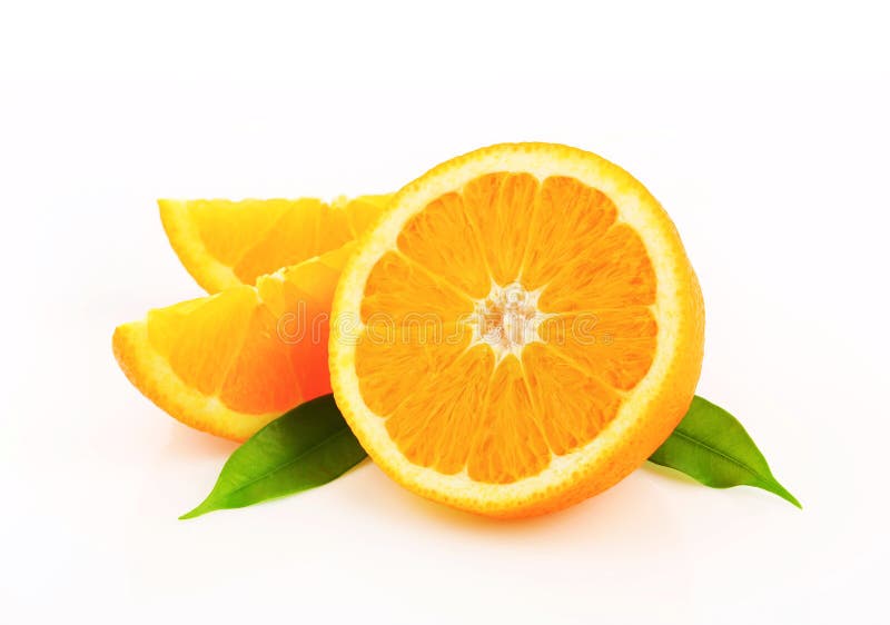 Orange cut into wedges stock image. Image of collage - 14722341