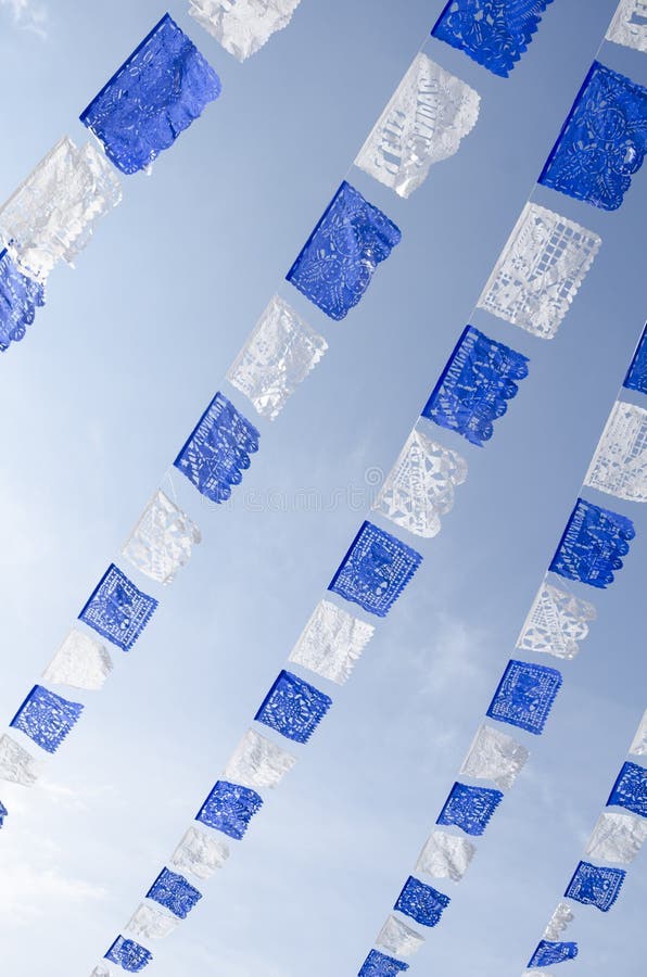 Mexican typical decorative papers called Papel picado. Mexican typical decorative papers called Papel picado
