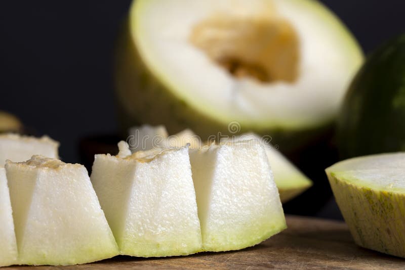 Cut into Pieces Ripe Yellow Melon with Sweet Pulp Stock Image Image of slice, nutrition 276880919