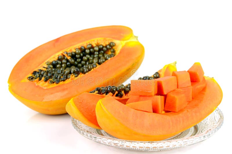 Cut Ripe papaya.