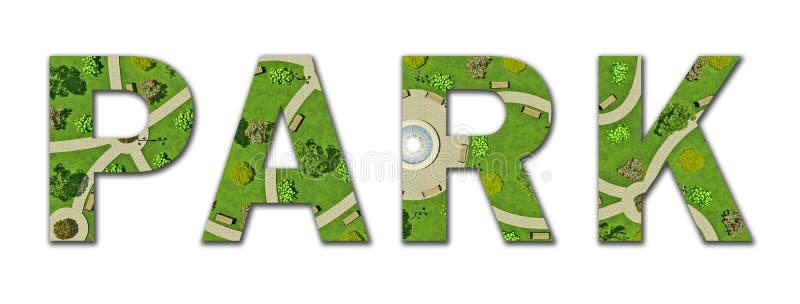 Text eco from green trees stock illustration. Illustration of hedge