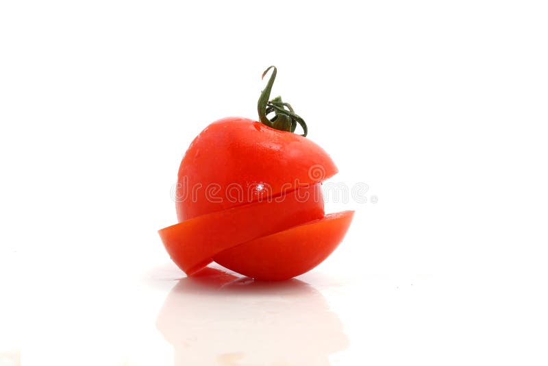 A cut tomato
