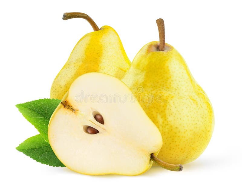 Cut yellow pears