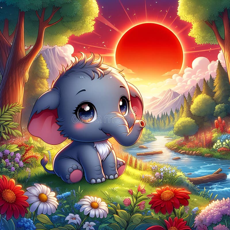 Retro Baby Elephant Shirt Cute Elephant Sunset Africa Safari Retro Baby Elephant Shirt Cute Elephant Sunset Africa Safari