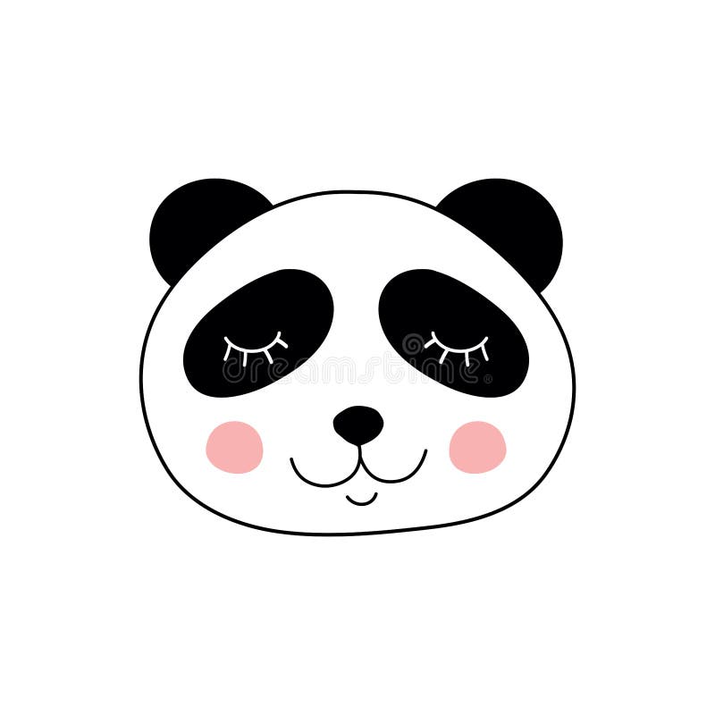 Cute adorable panda royalty free illustration