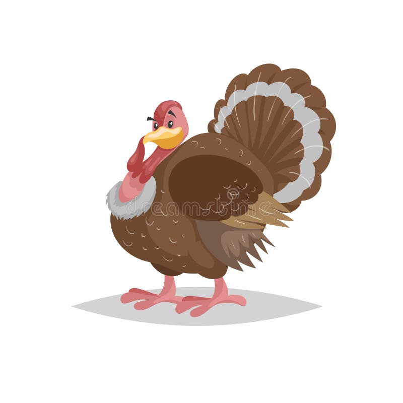 Farm Turkey Isolated Vector Illustration Stock Vector Illustration