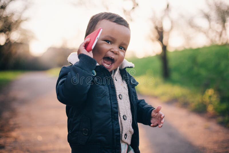 Cute African American Boy stock photo