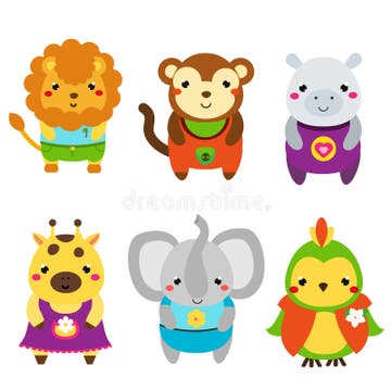 Cute African Animals Cartoon Stock Illustrations – 15,455 Cute African ...