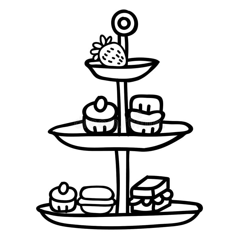Cute Afternoon Tea Cake Stand Clipart Hand Drawn Breakfast Treat Pastry Cupcake Domestic Crockery Lineart In Flat Color Stock Illustration Illustration Of Concept Food Cute Afternoon Tea Cake Stand Clipart Hand Drawn Breakfast Treat Pastry Cupcake Domestic Crockery Lineart In Flat Color Stock Illustration Illustration Of Concept Food