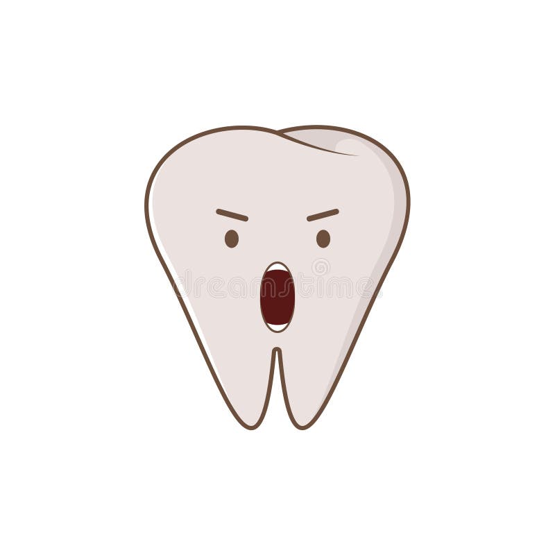 Cute Angry and Nervous Tooth. Vector Modern Flat Style Cartoon Character  Illustration Stock Illustration - Illustration of dental, comic: 116357673