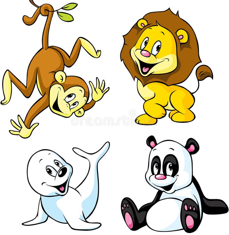 Cute animal cartoon stock vector. Illustration of colorful - 27559845