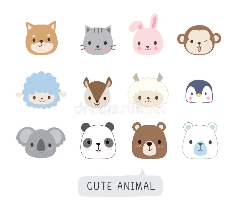 Animal Faces Stock Illustrations – 10,227 Animal Faces Stock Illustrations,  Vectors & Clipart - Dreamstime