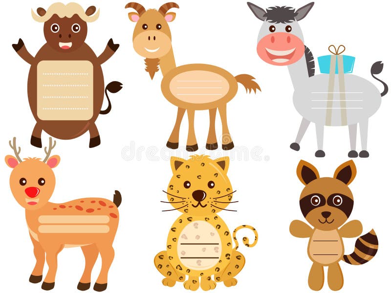 Cute Animal Icons / Tag / Label stock illustration Cute Animal Icons / Tag / Label stock illustration