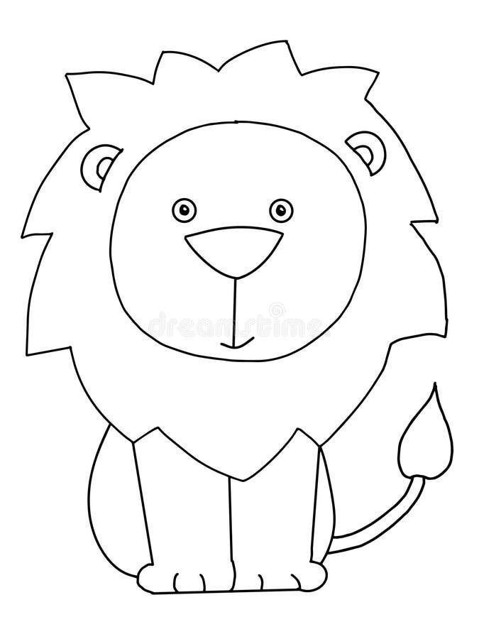 Cute Animal Lion Cartoon Illustration Coloring Drawing Line Stock Illustration - Illustration of happy, sweet: 135620210 Cute Animal Lion Cartoon Illustration Coloring Drawing Line Stock Illustration - Illustration of happy, sweet: 135620210
