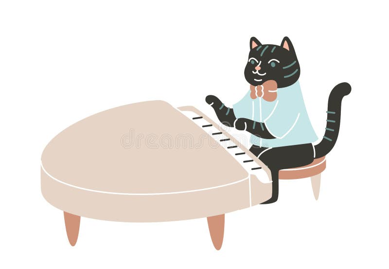 Cat Playing Piano Stock Illustrations – 46 Cat Playing Piano Stock  Illustrations, Vectors & Clipart - Dreamstime