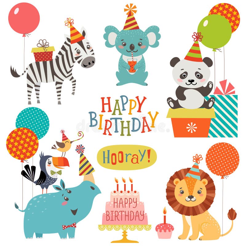 Cute animals birthday wishes