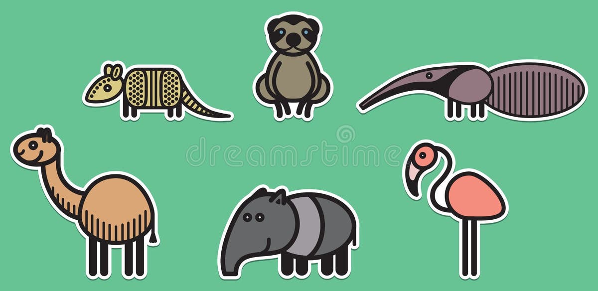 South American Animals Stock Illustrations – 793 South American Animals