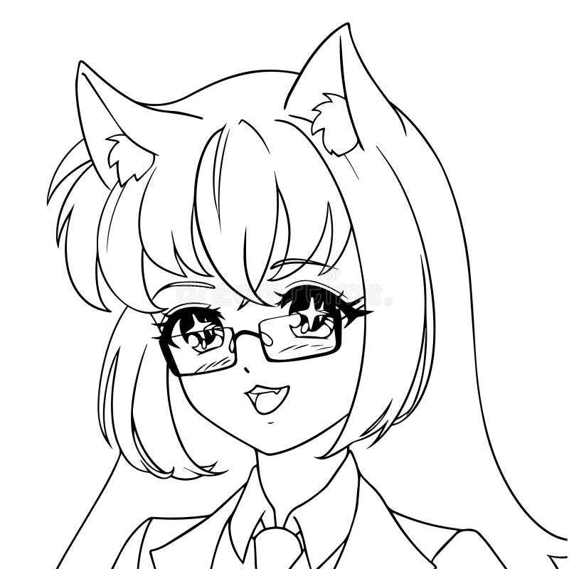 anime girls with glasses icons