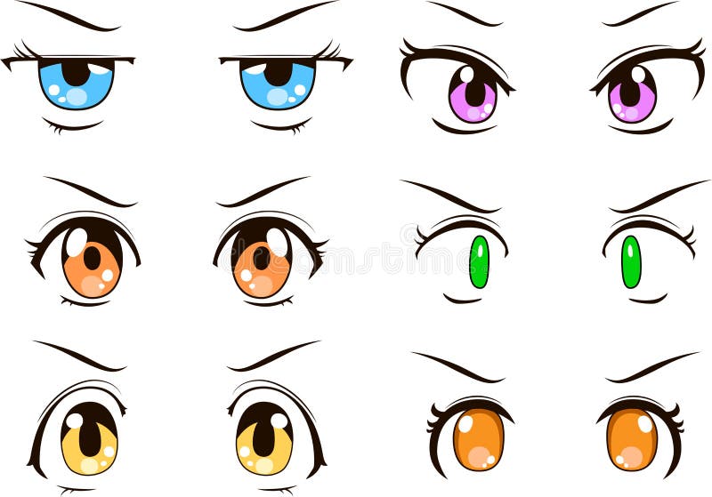 Anime Eyes Angry Stock Illustrations – 650 Anime Eyes Angry Stock ...