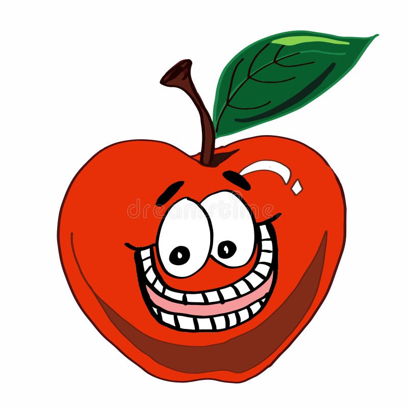 Cute Cartoon Apple From Coloring Pages Outline Sketch Drawing Vector, Car  Drawing, Cartoon Drawing, Apple Drawing PNG and Vector with Transparent  Background for Free Download